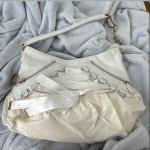 SOLD White Christian Dior ballet bag / corset shoulder bag